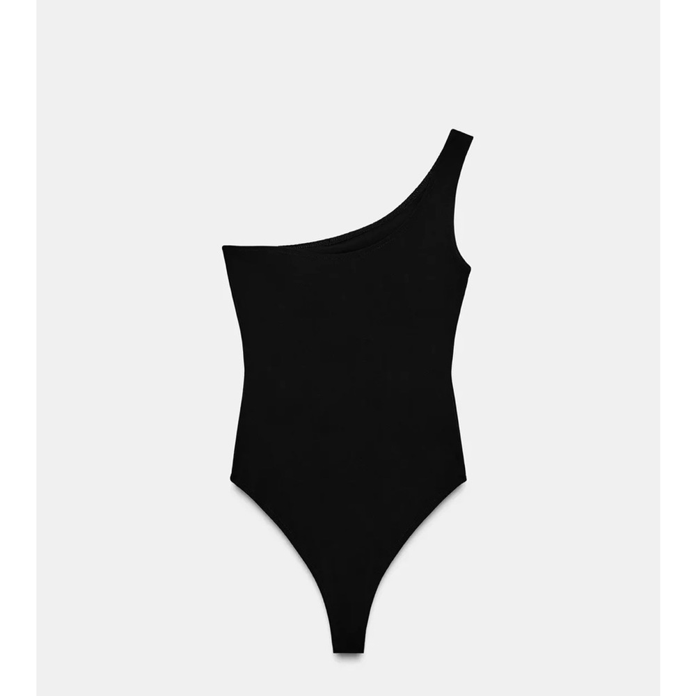 Asymmetric Fringe Bodysuit with sparkle Embellishments - Picture 8 of 11